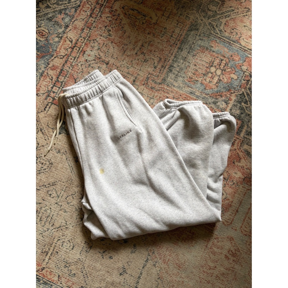 Aerie OFFLINE Womens M Gray Heather Oversized Baggy Jogger Sweatpants